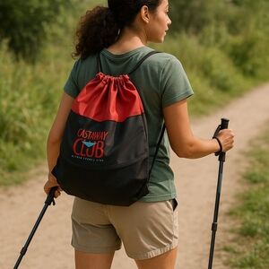 Disney Cruise Line Castaway Club Beach Shoulder Bag Travel Tote Red Black Unisex